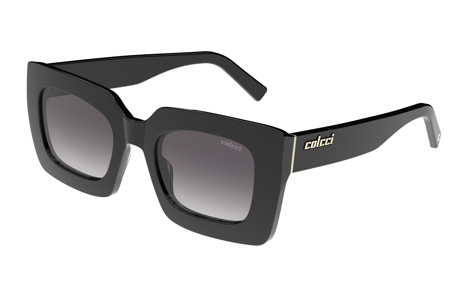 Oculos Solar Colcci Brenda C0236a0233 Preto Brilho Lente Cinza Degrade Preto 1