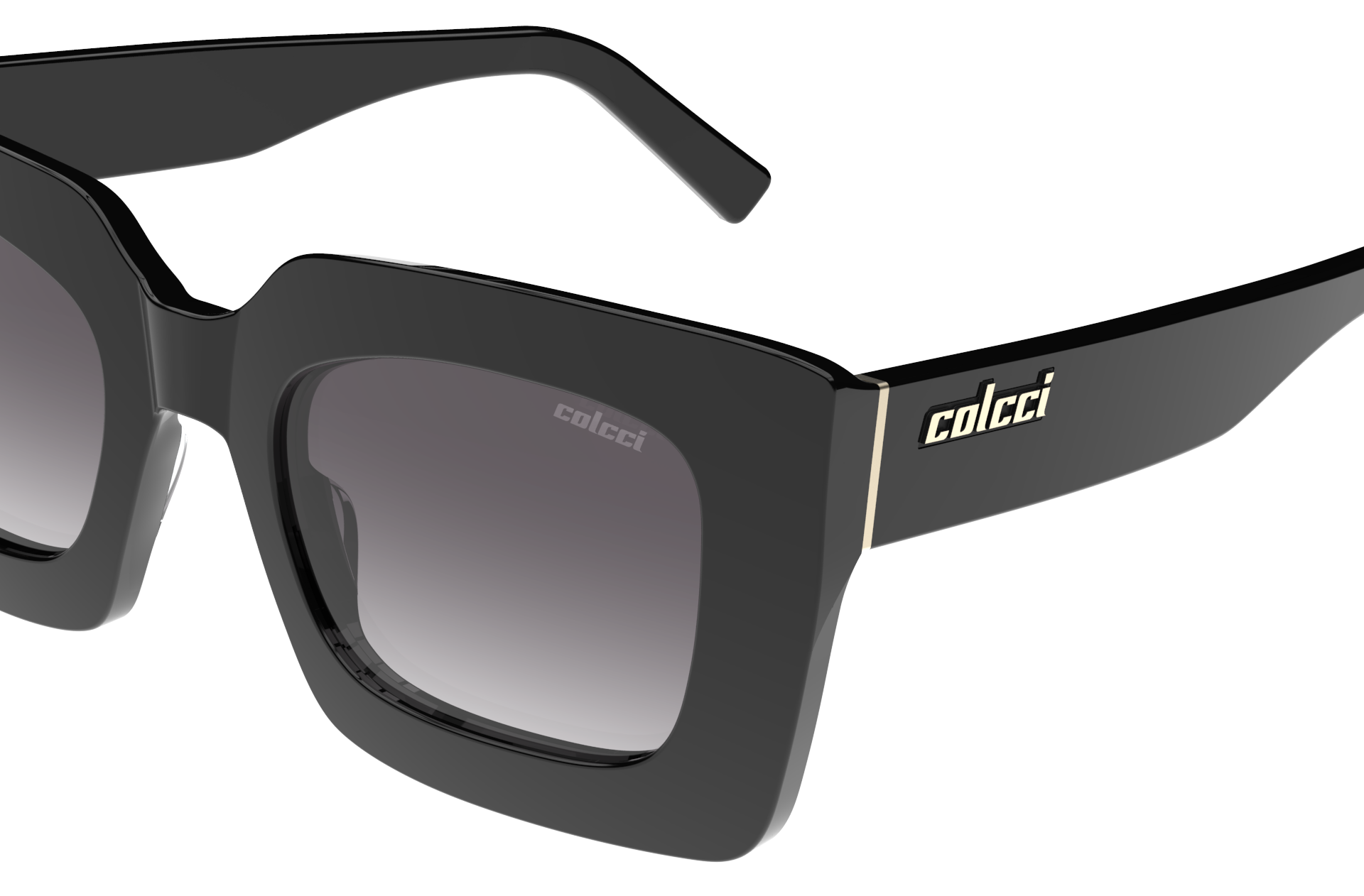 Oculos Solar Colcci Brenda C0236a0233 Preto Brilho Lente Cinza Degrade Preto 3