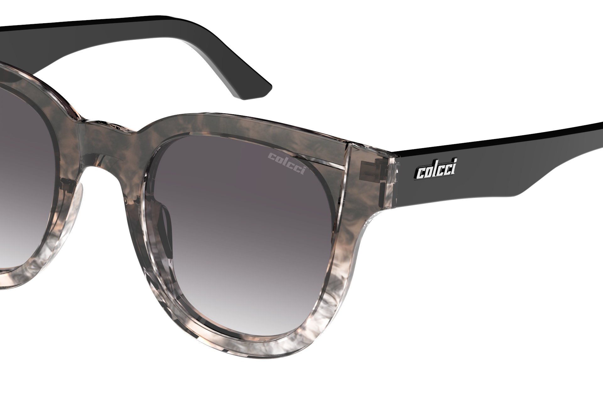 Oculos Solar Colcci Aline C0237f3433 Marrom Translucido Marmorizado Lente Cinza Degrade Marrom 3