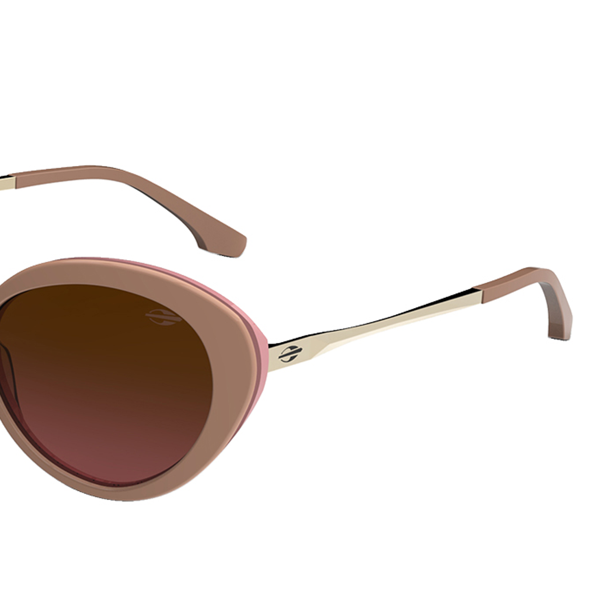 Oculos Solar Mormaii M0118b94a6 Nude Brilho Lente Marrom Degrade Bege 3