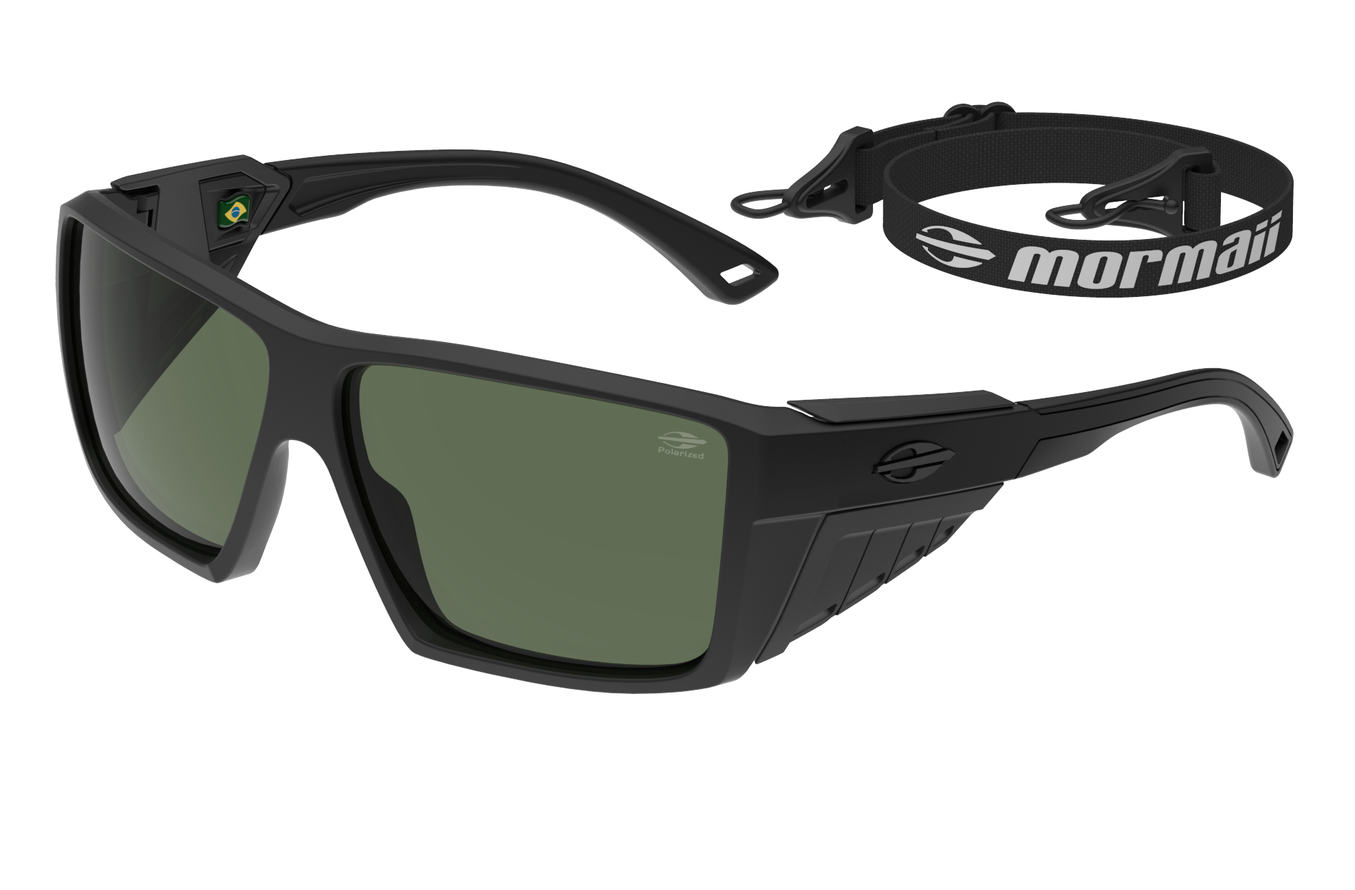 Oculos Solar Mormaii Barcelos M0160ace89 Preto Fosco Lente Verde Polarizada Preto 1