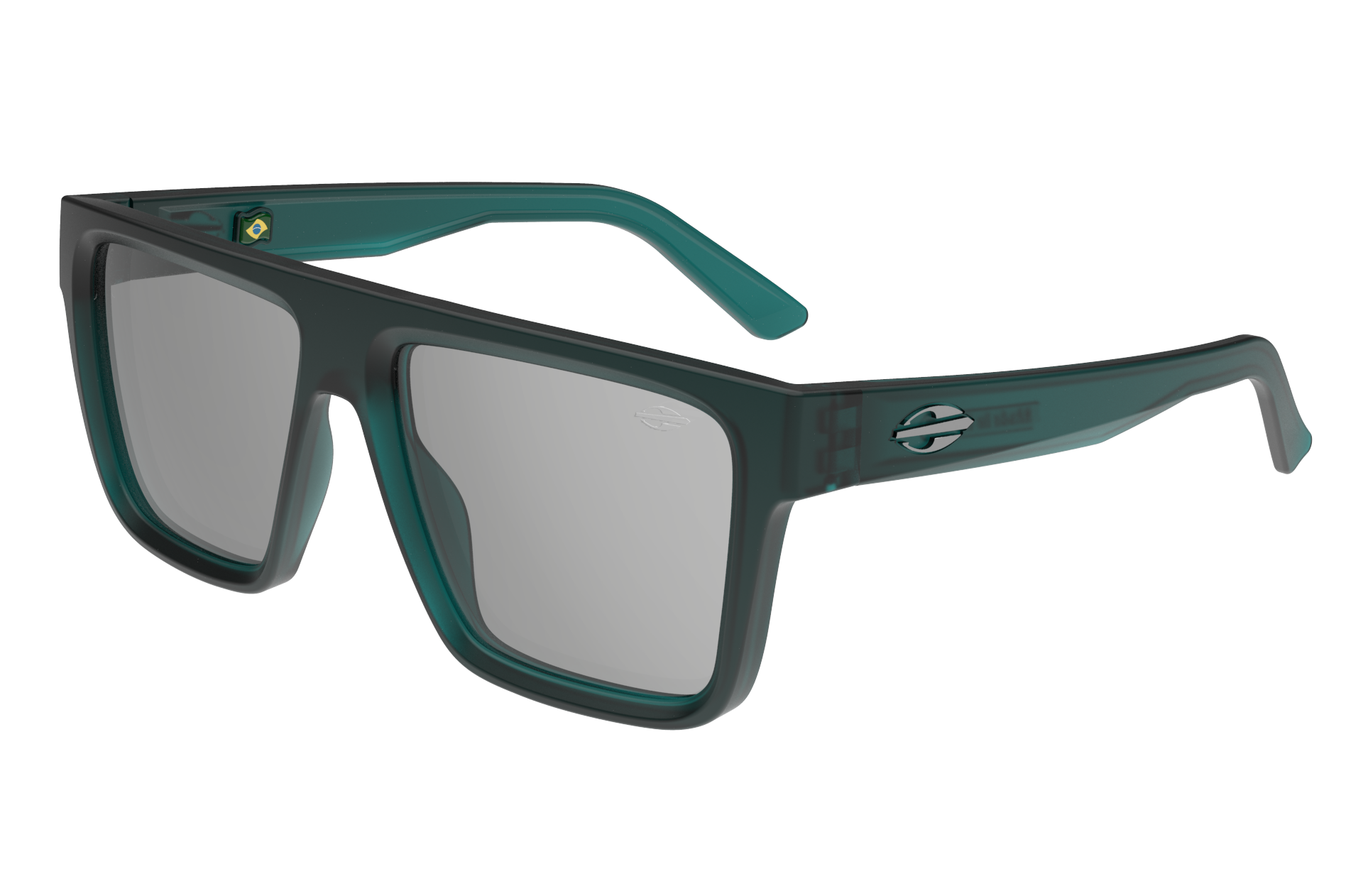 Oculos Solar Mormaii Doha M0161k0409 Verde Fosco Lente Cinza Espelhada Verde 1