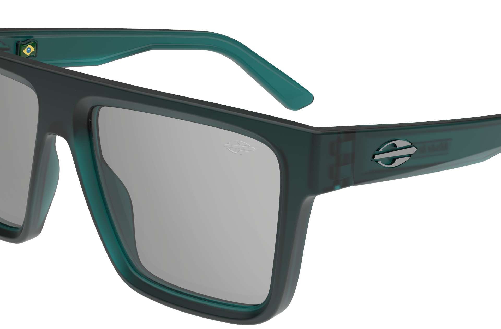 Oculos Solar Mormaii Doha M0161k0409 Verde Fosco Lente Cinza Espelhada Verde 3