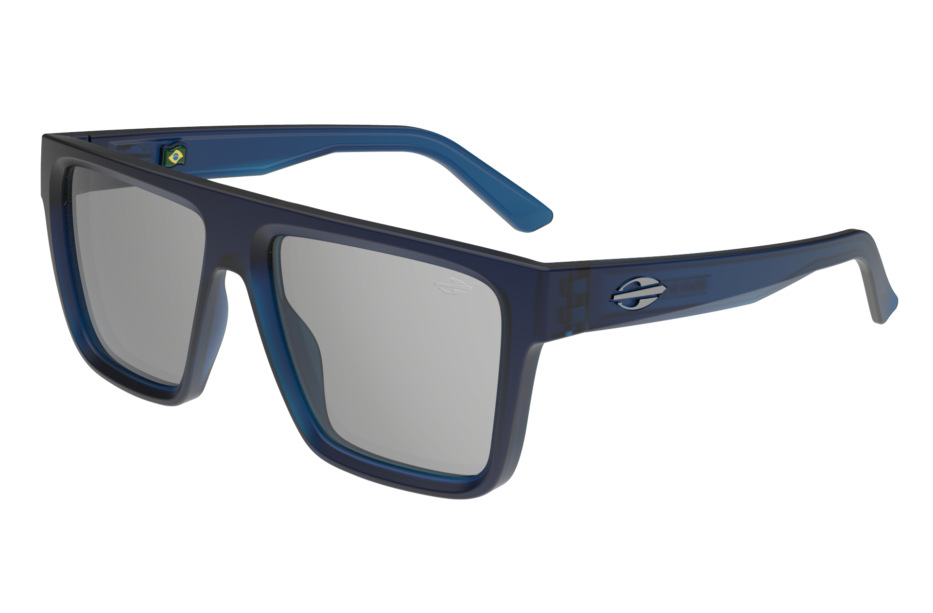 Oculos Solar Mormaii Doha M0161k7809 Azul Fosco Lente Cinza Espelhada Azul 1
