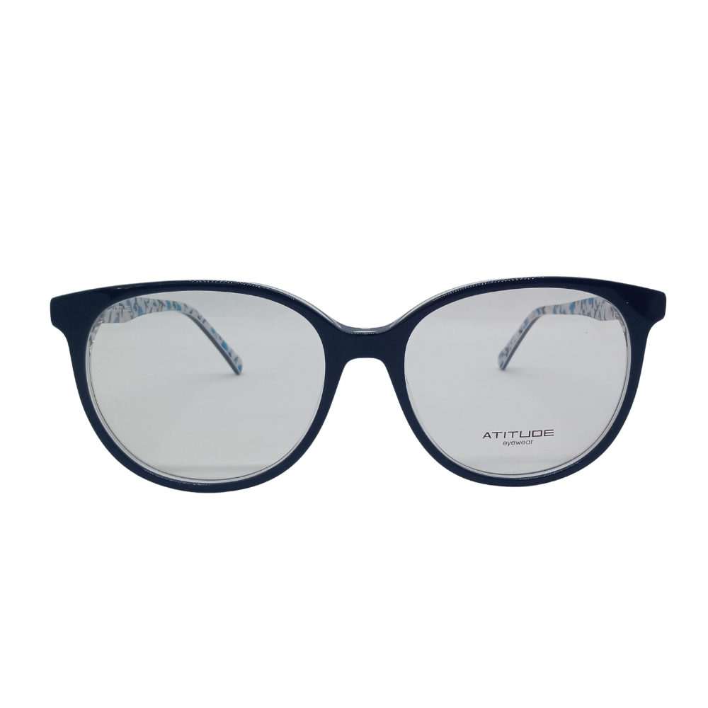Armacao De Oculos Atitude At6179in D01 Azul Brilho Azul 2