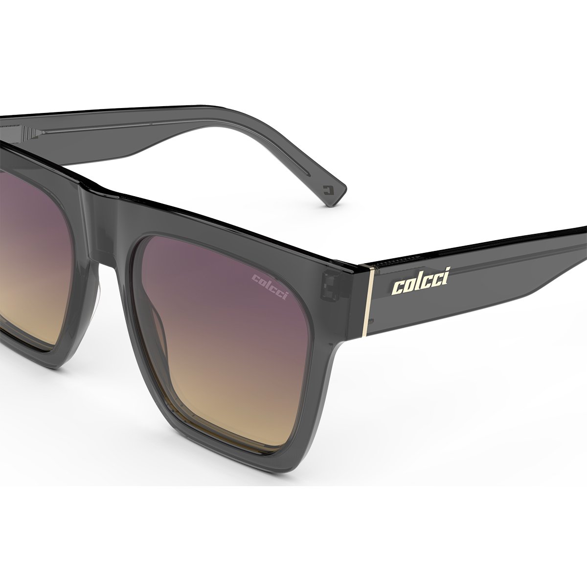 Oculos Solar Colcci Brooklyn C0200d49a7 Fume Brilho  Lente Degrade Roxo Cinza 3