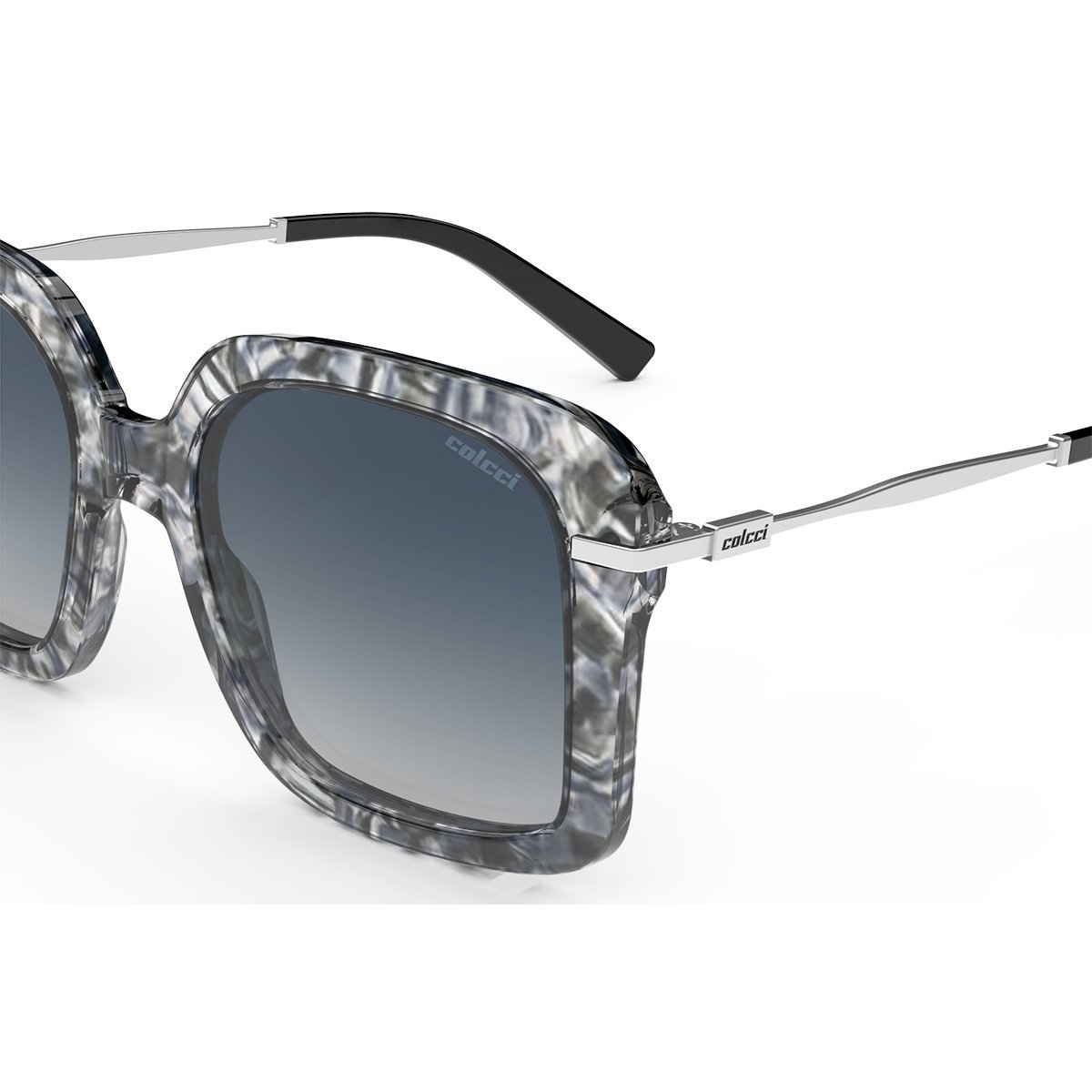 Oculos Solar Colcci Chelsea C0199kcj86 Azul Translucido Marmorizado Lente Degrade Azul Azul 3