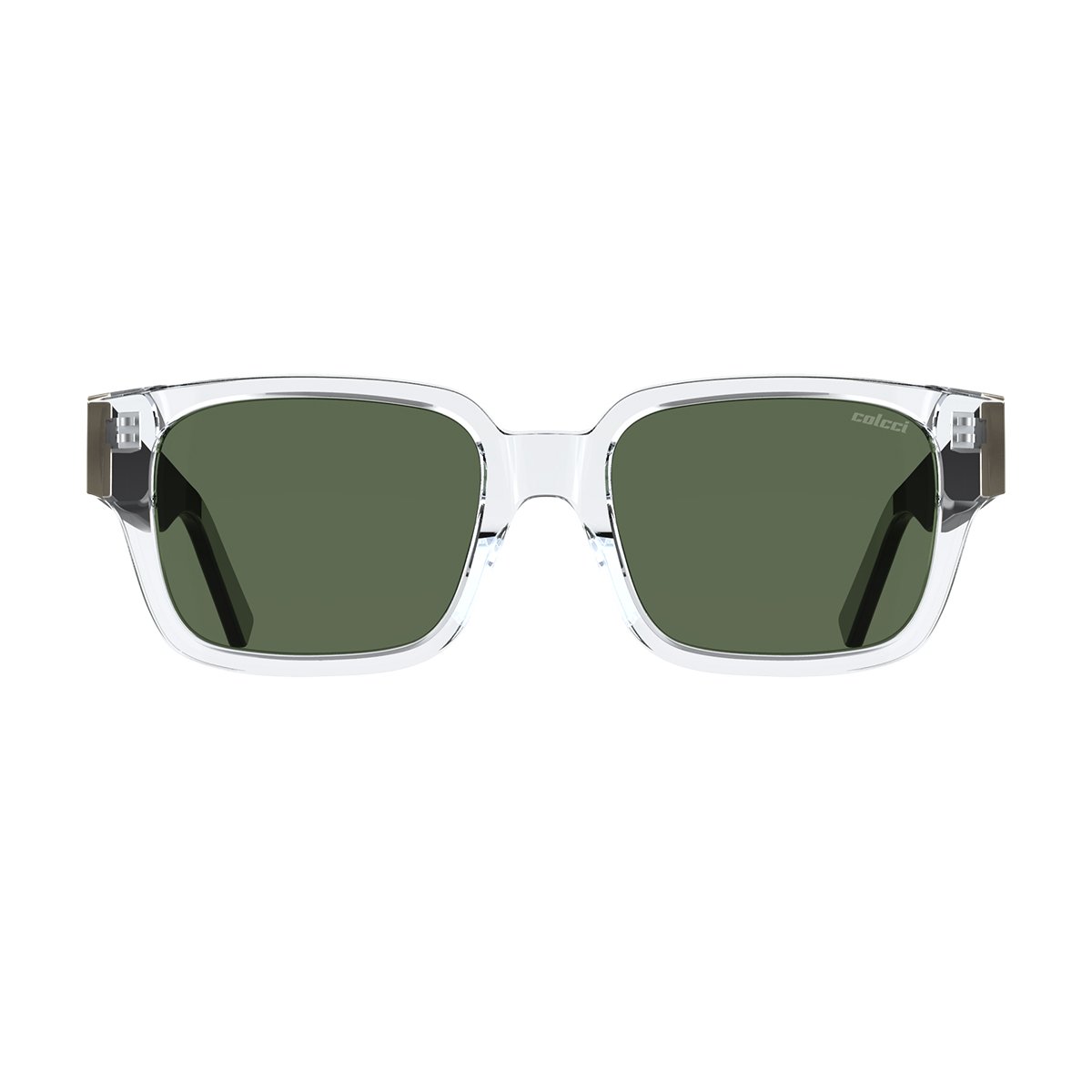 Oculos Solar Colcci Dominique C0235dc071 Transparente Translucido Lente Verde Preto 2
