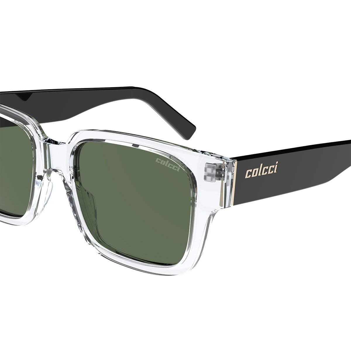 Oculos Solar Colcci Dominique C0235dc071 Transparente Translucido Lente Verde Preto 3