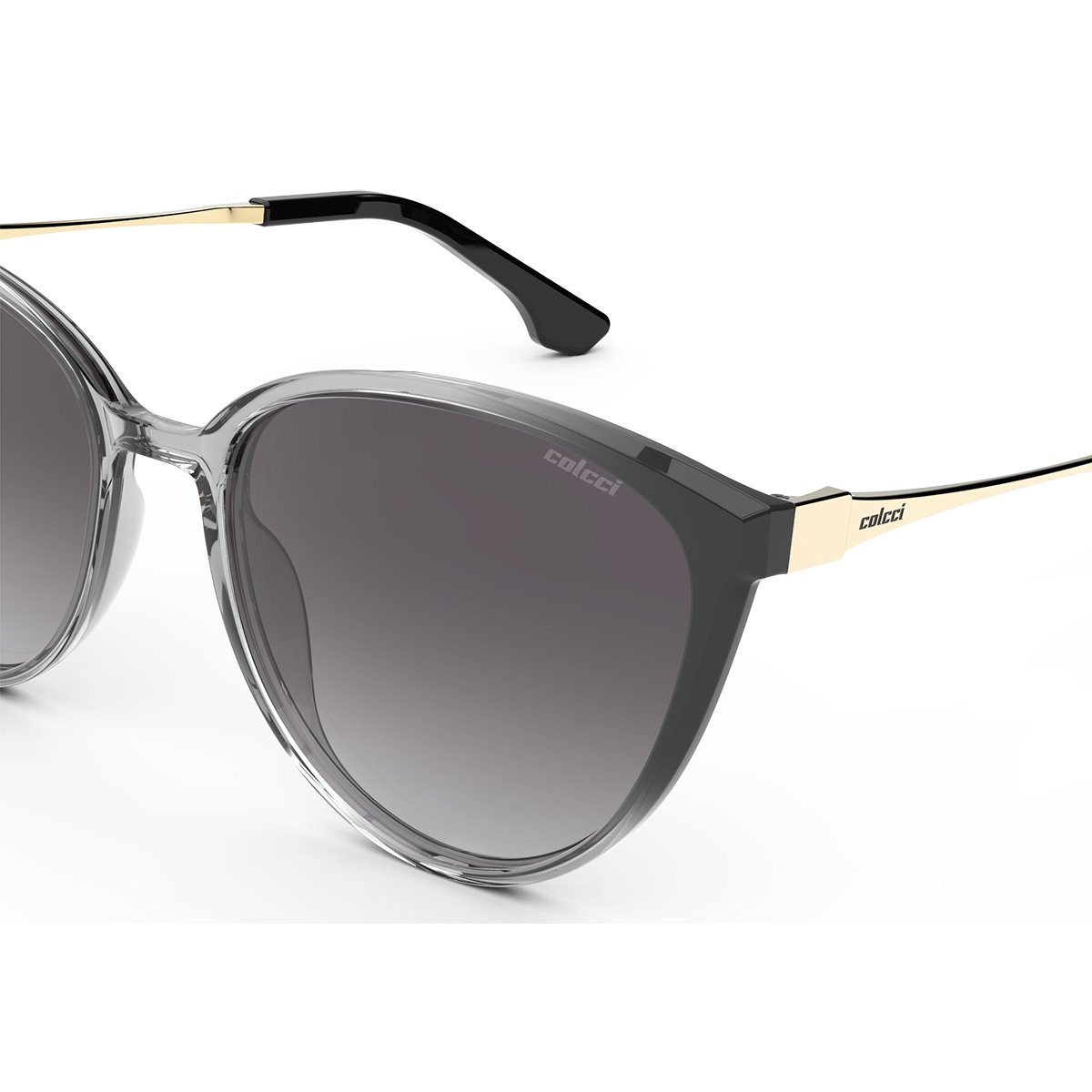 Oculos Solar Colcci Isah C0194dl133 Fume Translucido Lente Cinza Degrade Preto 3