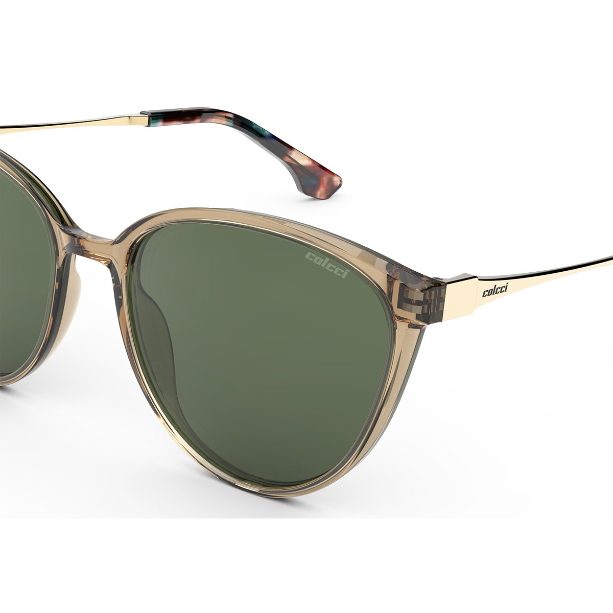 Oculos Solar Colcci Isah C0194j5871 Marrom Translucido Lente Verde Marrom 3