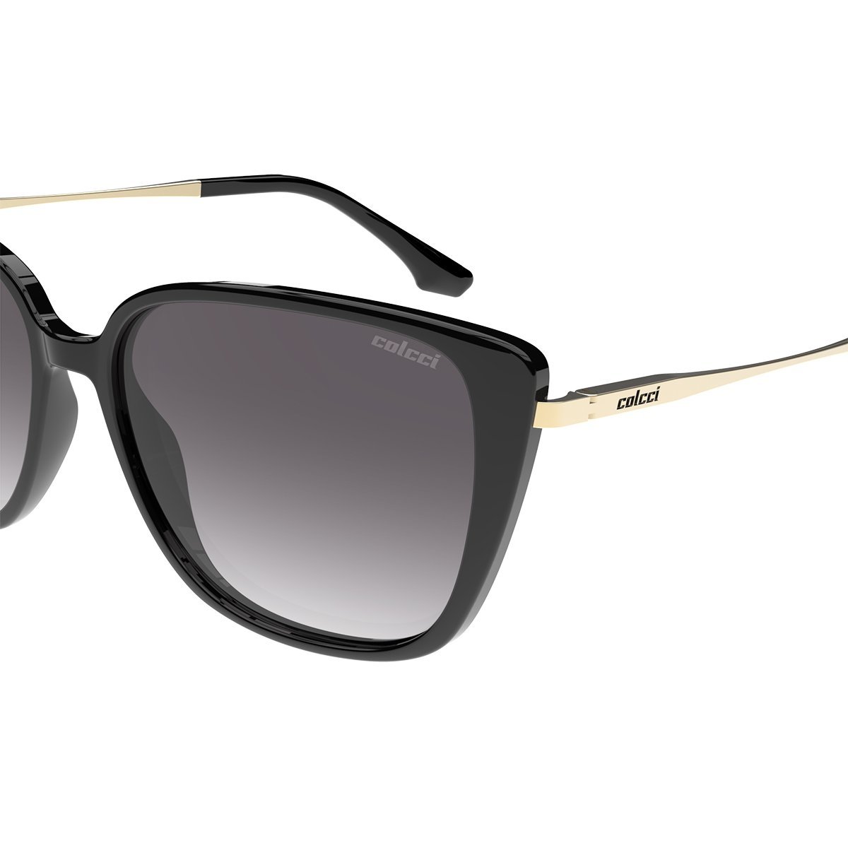 Oculos Solar Colcci Judy Sun C0223a3433 Preto Brilho Lente Cinza Degrade Preto 3