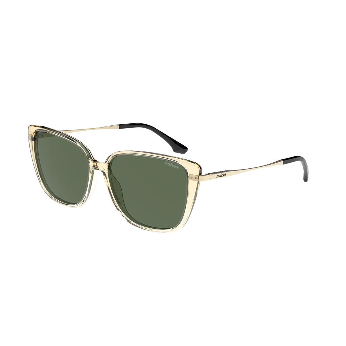 Oculos Solar Colcci Judy Sun C0223b4671 Bege Translucido Lente Verde Bege 1