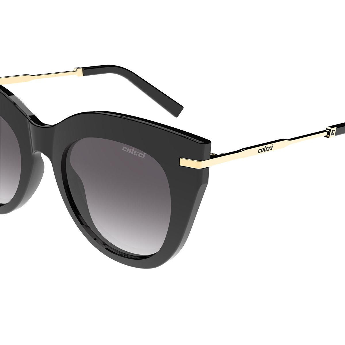 Oculos Solar Colcci Karen C0219a3433 Preto Brilho Lente Cinza Degrade Preto 3