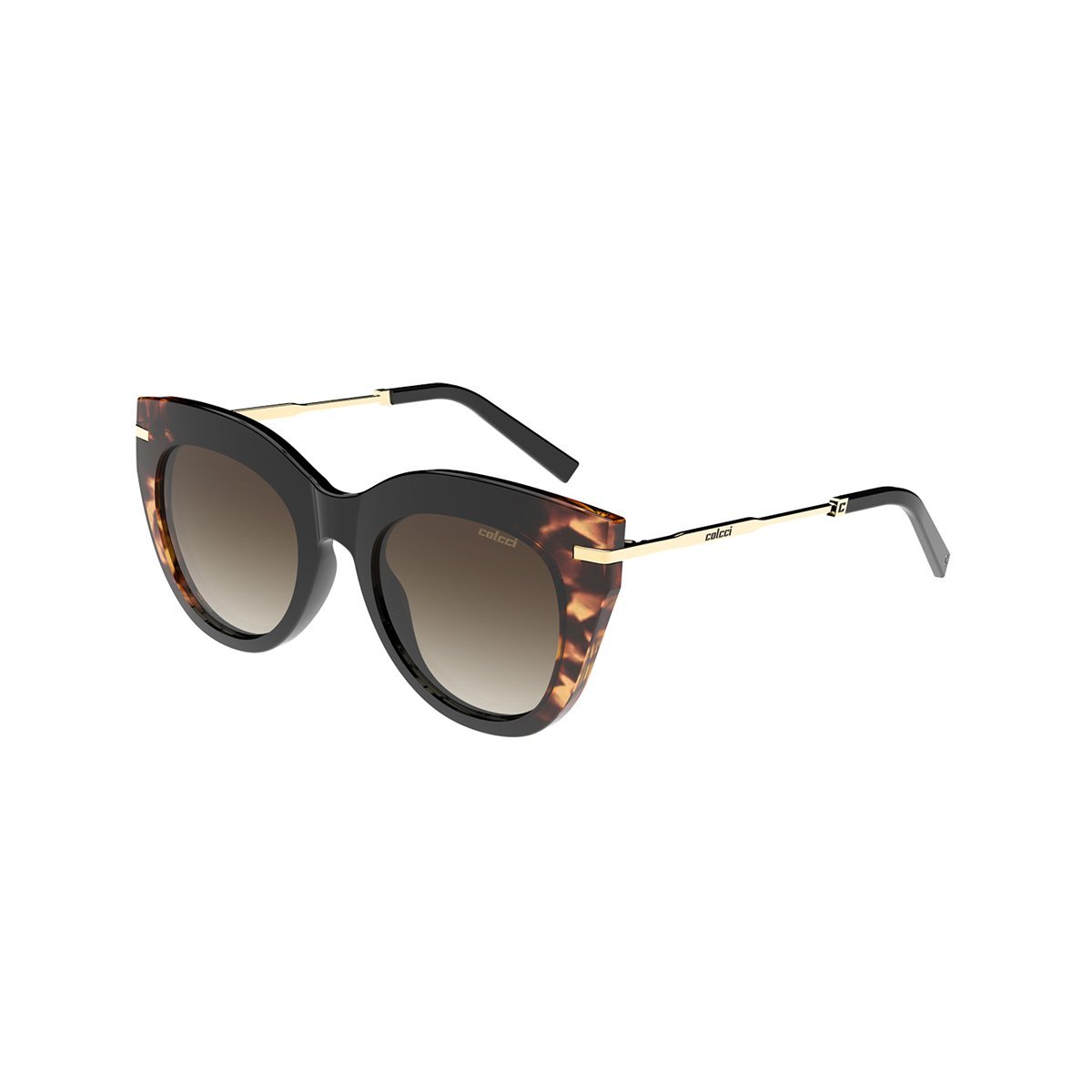 Oculos Solar Colcci Karen C0219afr34 Marrom Translucido Demi Lente Marrom Degrade Marrom 1