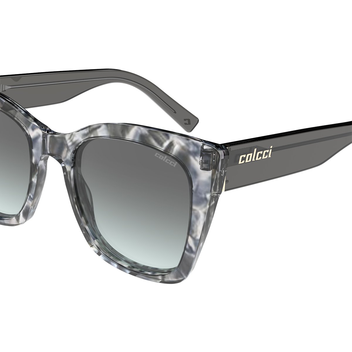 Oculos Solar Colcci May C0218kcja9 Azul Translucido Marmorizado Lente Cinza Degrade Azul 3