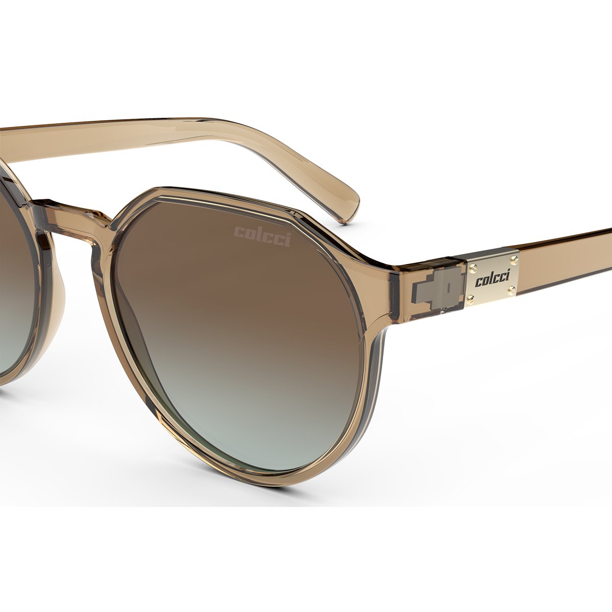 Oculos Solar Colcci Noa 2 C0198fg344 Marrom Translucido  Lente Degrade Marrom Marrom 3