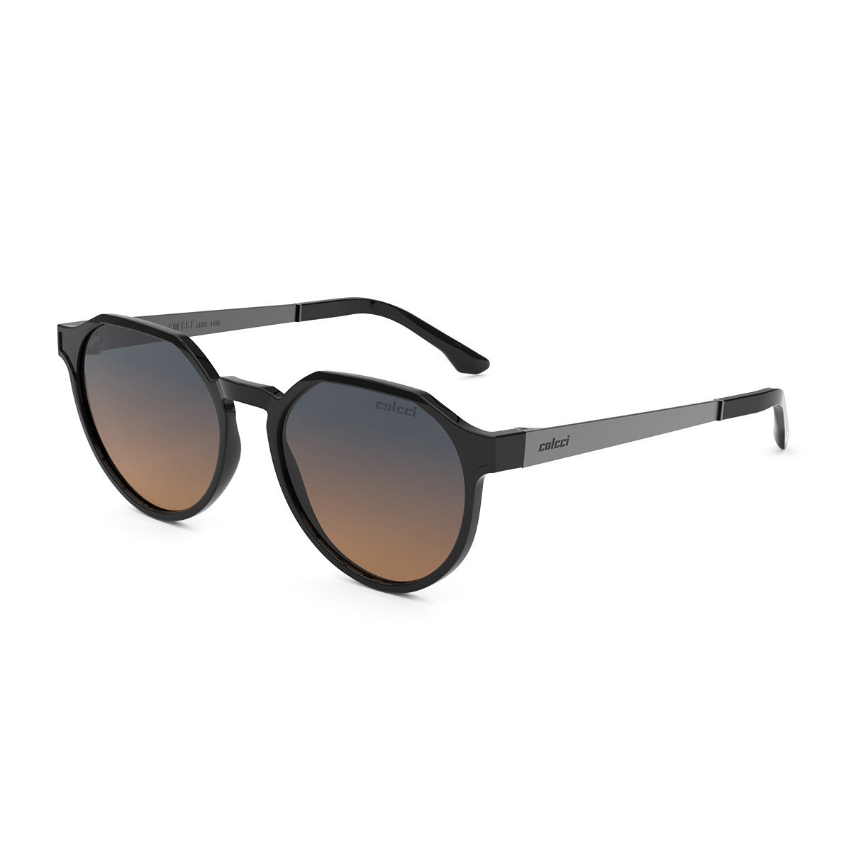 Oculos Solar Colcci Noa C0185a0221 Preto Brilho Lente Laranja Degrade Azul Preto 1