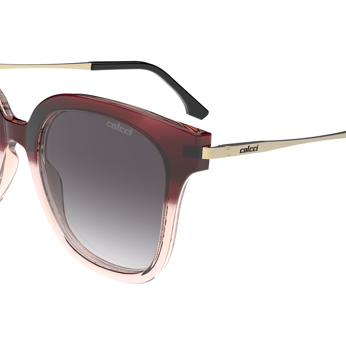 Oculos Solar Colcci Sara C0225fg233 Bordo Translucido Degrade Lente Cinza Degrade Vermelho 3