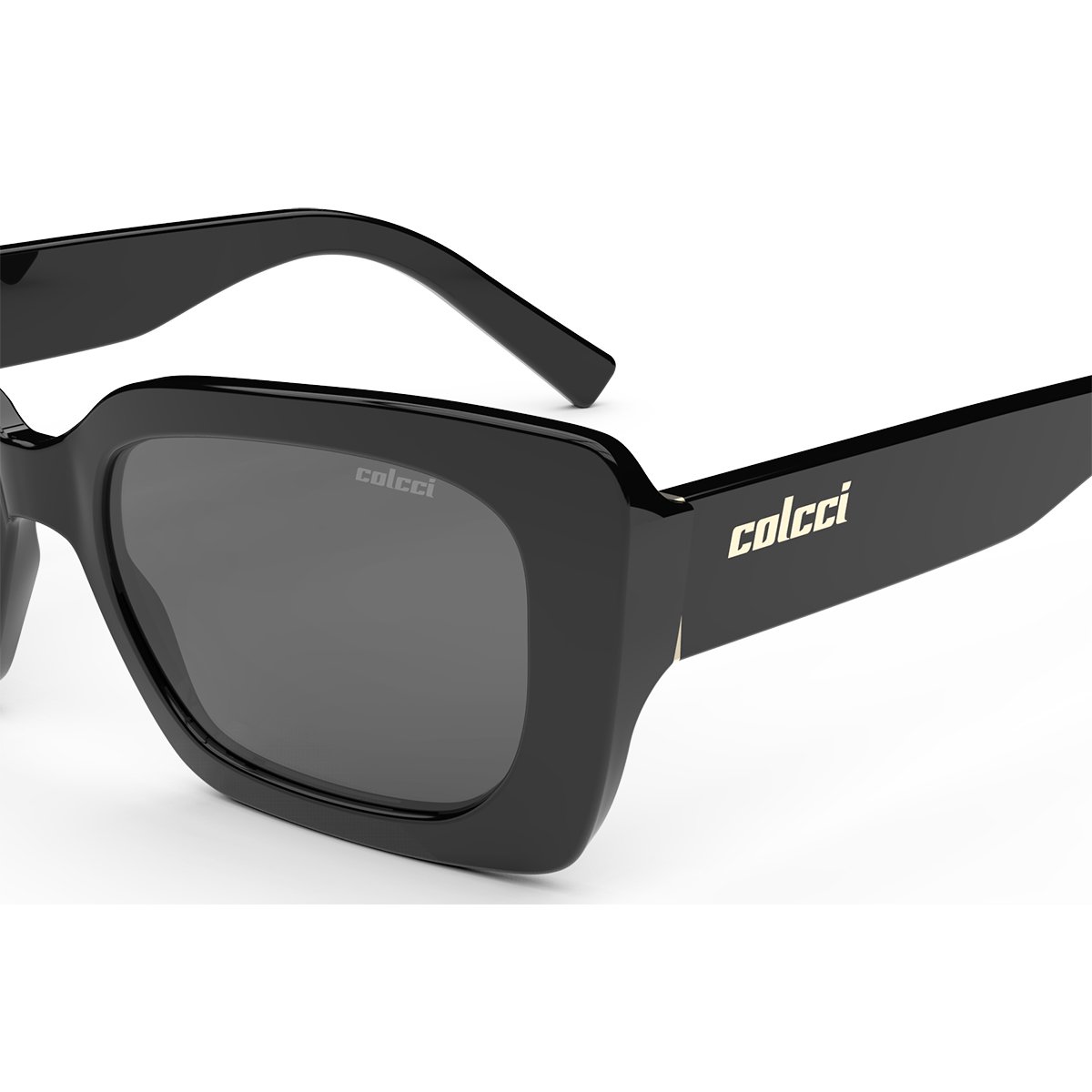 Oculos Solar Colcci Tribeca C0202a0201 Preto Brilho Lente Cinza Preto 3
