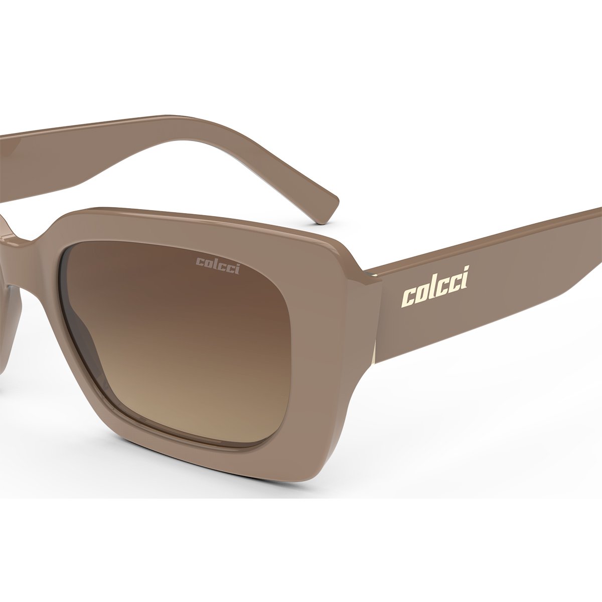 Oculos Solar Colcci Tribeca C0202b5434 Nude Brilho Lente Degrade Marrom Bege 3