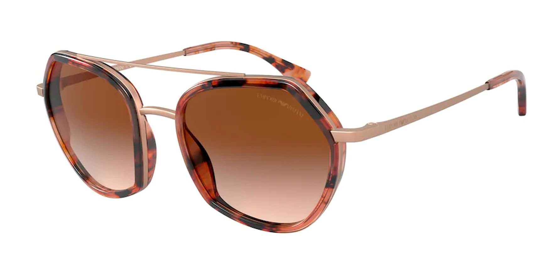Oculos Solar Emporio Armani Ea2098 300413 53 Vermelho Havana Lente Marrom Degrade Vermelho 1