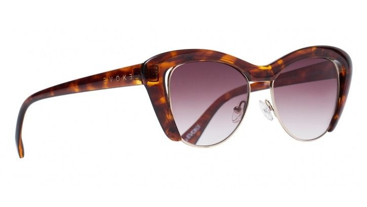 Oculos Solar Evoke Cat City G21s Turtle Gold Brown Gradient Polarizado Marrom 1