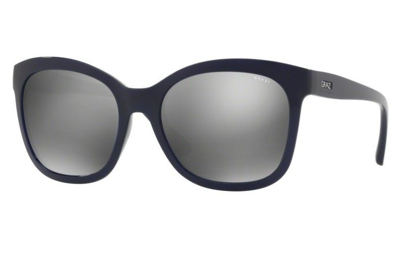 Oculos Solar Grazi Gz4021 F224 56  Azul Lente Cinza Espelhada Azul 1