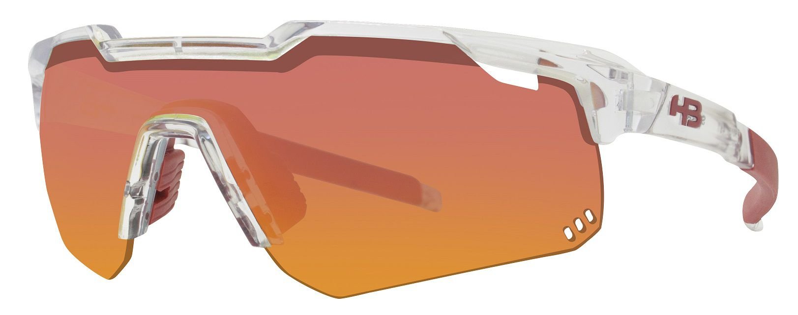 Oculos Solar Hb Shield Mountain Clear Multi Red 10103410087056 Preto 1