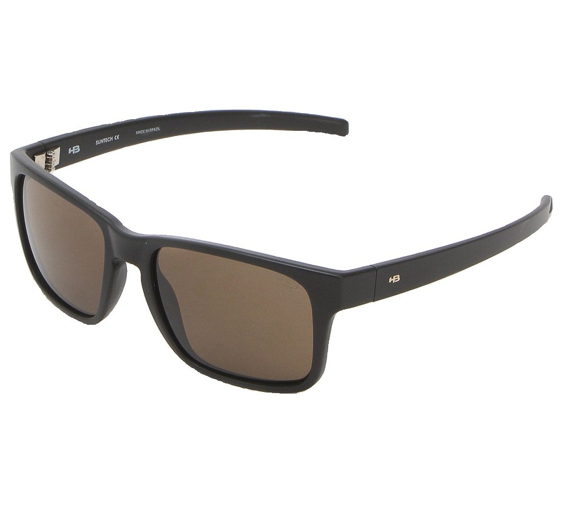 Oculos Solar Hb Sunset 10103830577004 Preto Fosco Lente Marrom Preto 1