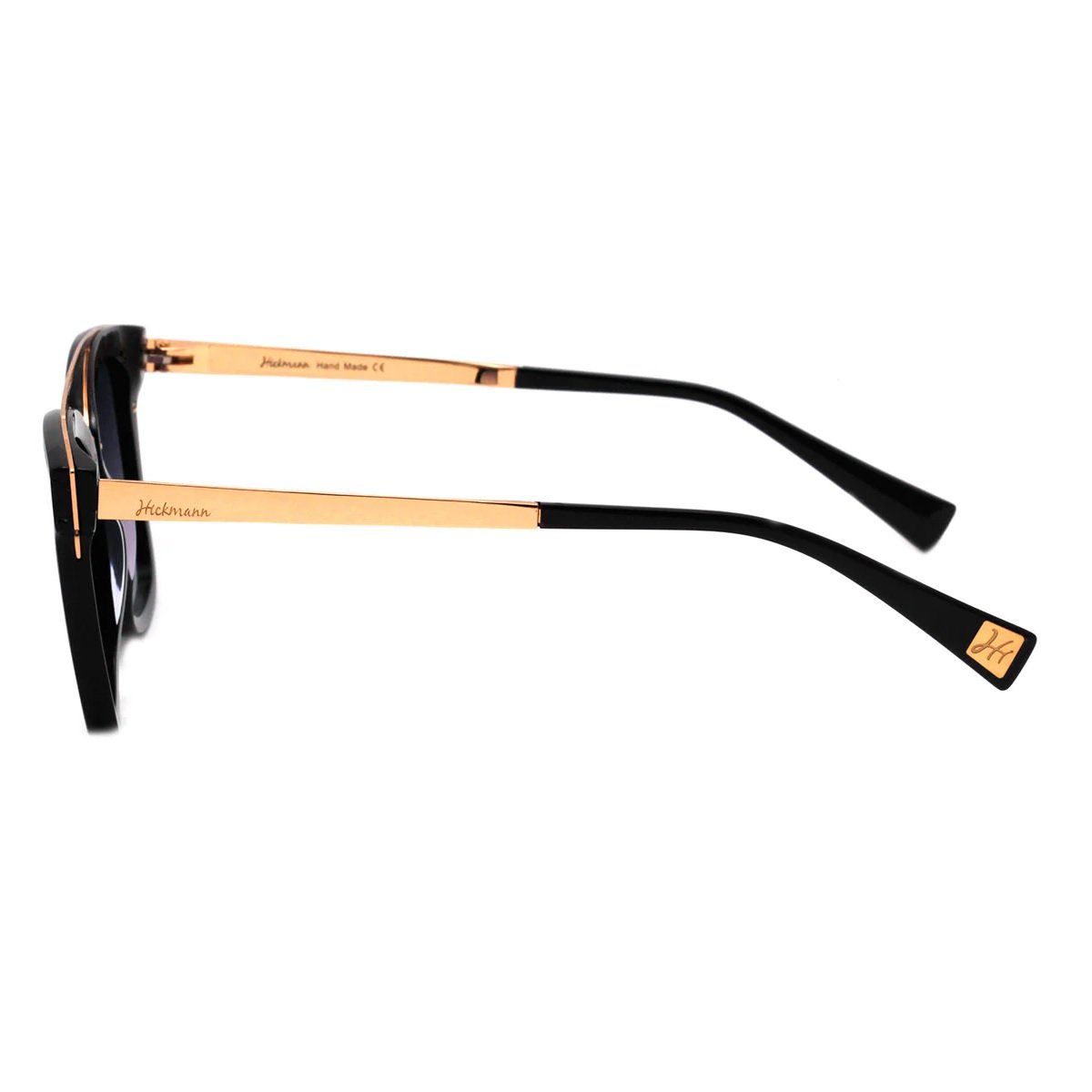 Oculos Solar Hickmann Hi9081 A01 Preto Brilho Lente Marrom Degrade Espelhada Preto 3