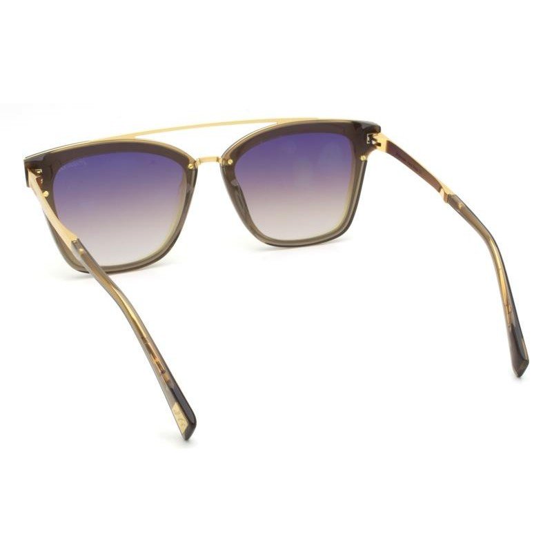 Oculos Solar Hickmann Hi9081 T02 Cinza Dourado Lente Marrom Degrade Cinza 3