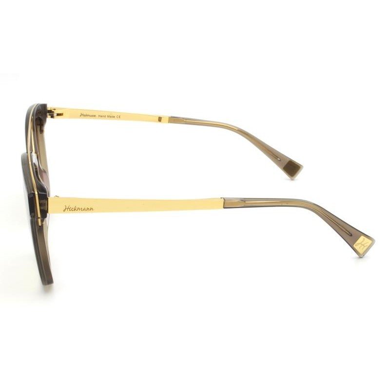 Oculos Solar Hickmann Hi9081 T02 Cinza Dourado Lente Marrom Degrade Cinza 4