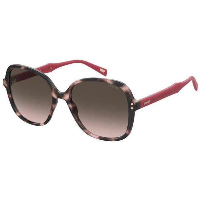 Oculos Solar Levis Lv5015/s Ht8ha 57 Rosa Havana Lente Espelhada Marrom Marrom 1