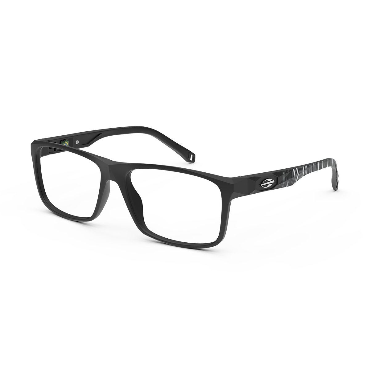 Armacao Oculos Mormaii Kyoto M6083aco57 Preto Fosco Branco Preto 1