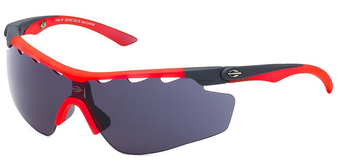 Oculos Solar Mormaii Athlon 3 - Com Duas Lentes - M0005c0201 Laranja E Cinza Lente Cinza Laranja 1