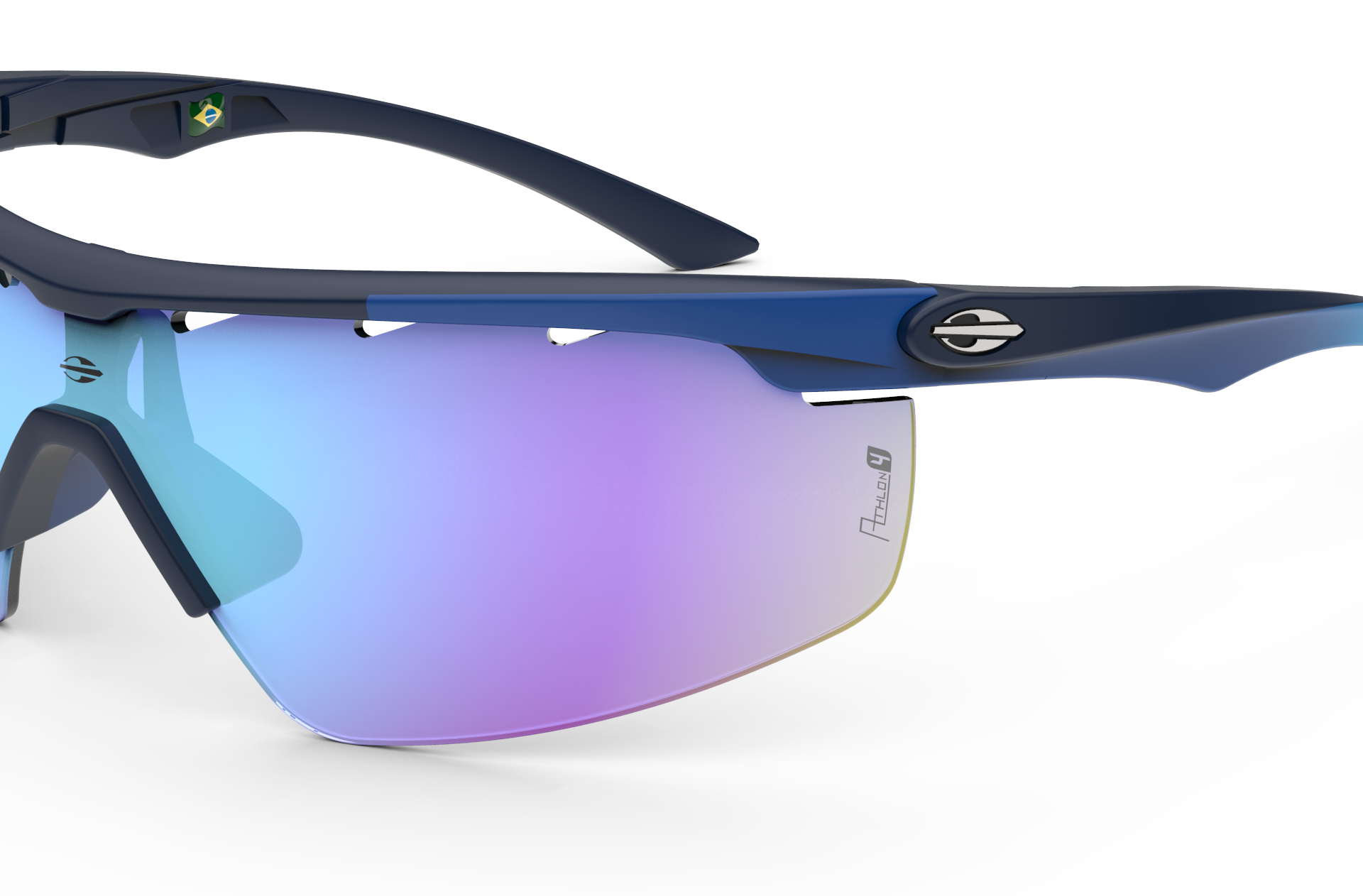 Oculos Solar Mormaii Athlon 4 m0042kc697 Azul Fosco Lente Espelhada Azul Azul 3