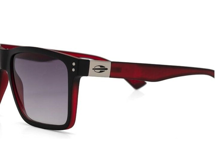 Oculos Solar Mormaii Cairo M0075aft33 Preto E Vermelho Fosco Lente Cinza Preto 3