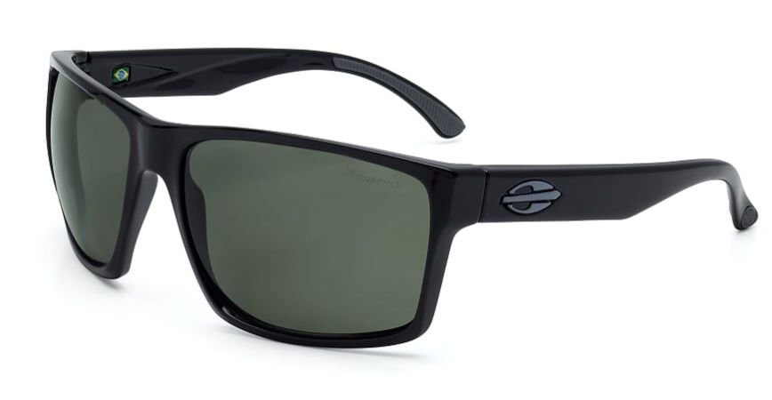 Oculos Solar Mormaii Carmel M0049a0289 Preto Brilho Lente Verde G15 Polarizado
