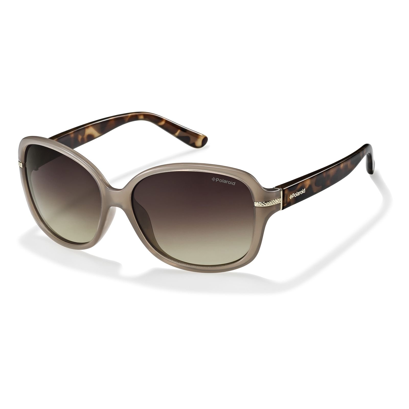 Oculos Solar Polaroid P8419 10ala 58 Bege Translucido Lente Degrade Polarizado Marrom