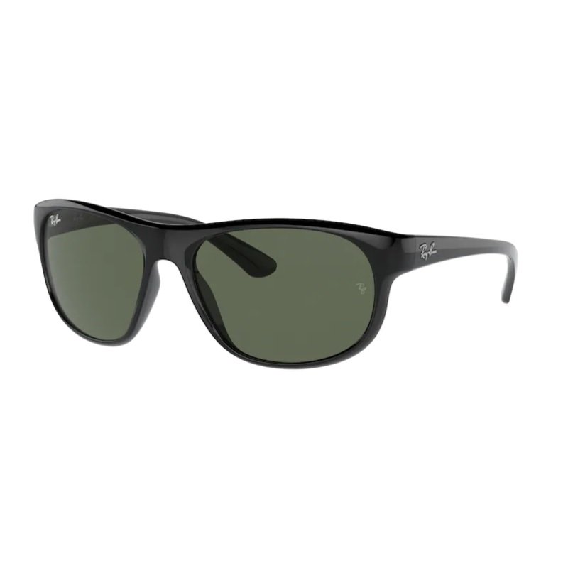 Oculos Solar Ray Ban Rb4351 601/71 59 Preto Brilho Lente Verde Preto 1