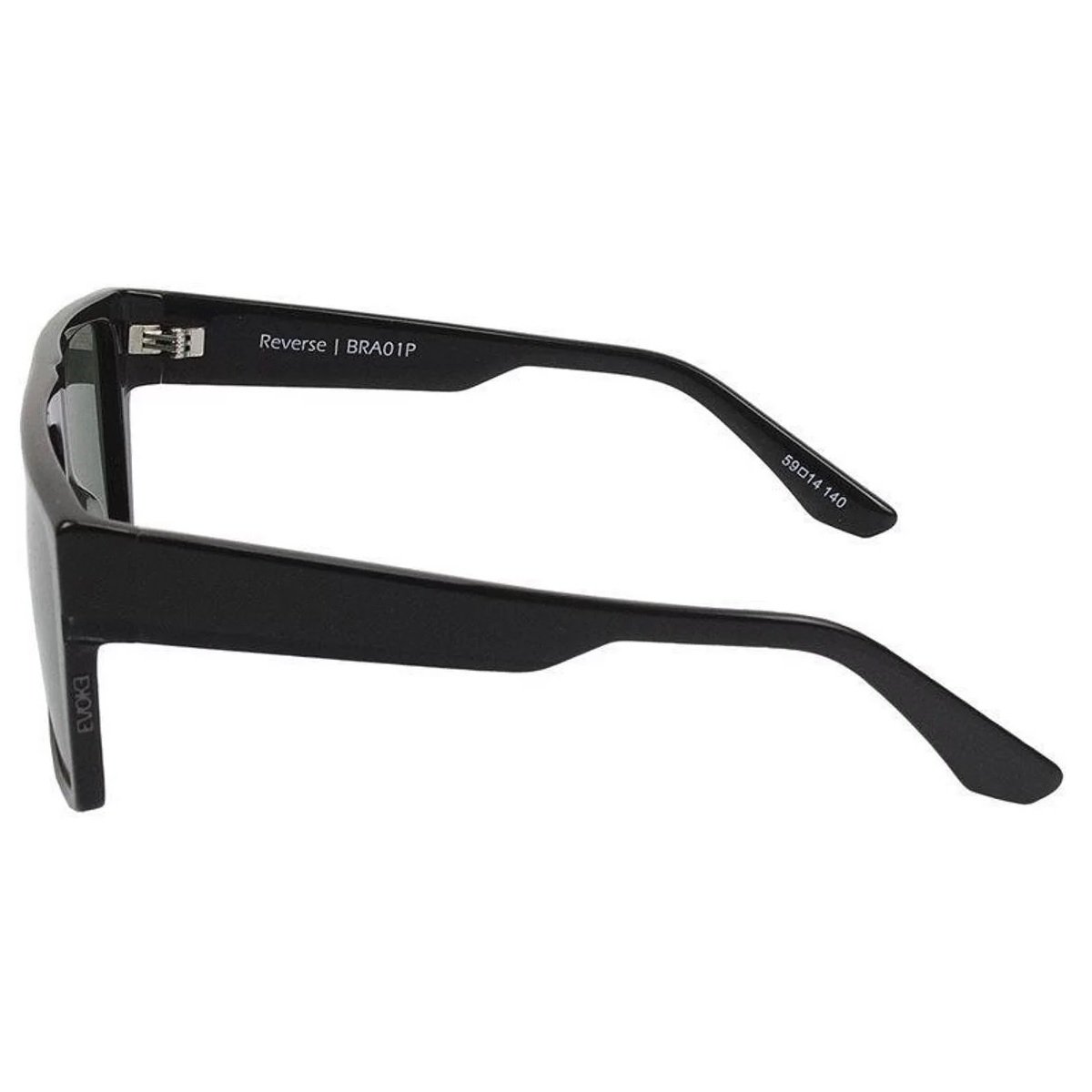 Oculos Solar Evoke Reverse Bra01p Preto Brilho Lente Verde Polarizada Preto 3