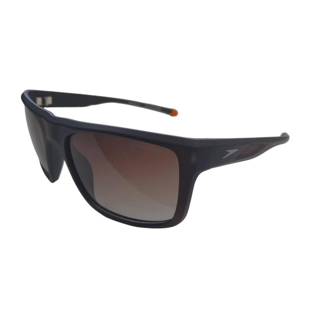Oculos Solar Speedo Voyager Bra12 Preto Fosco Lente Marrom Degrade Polarizada