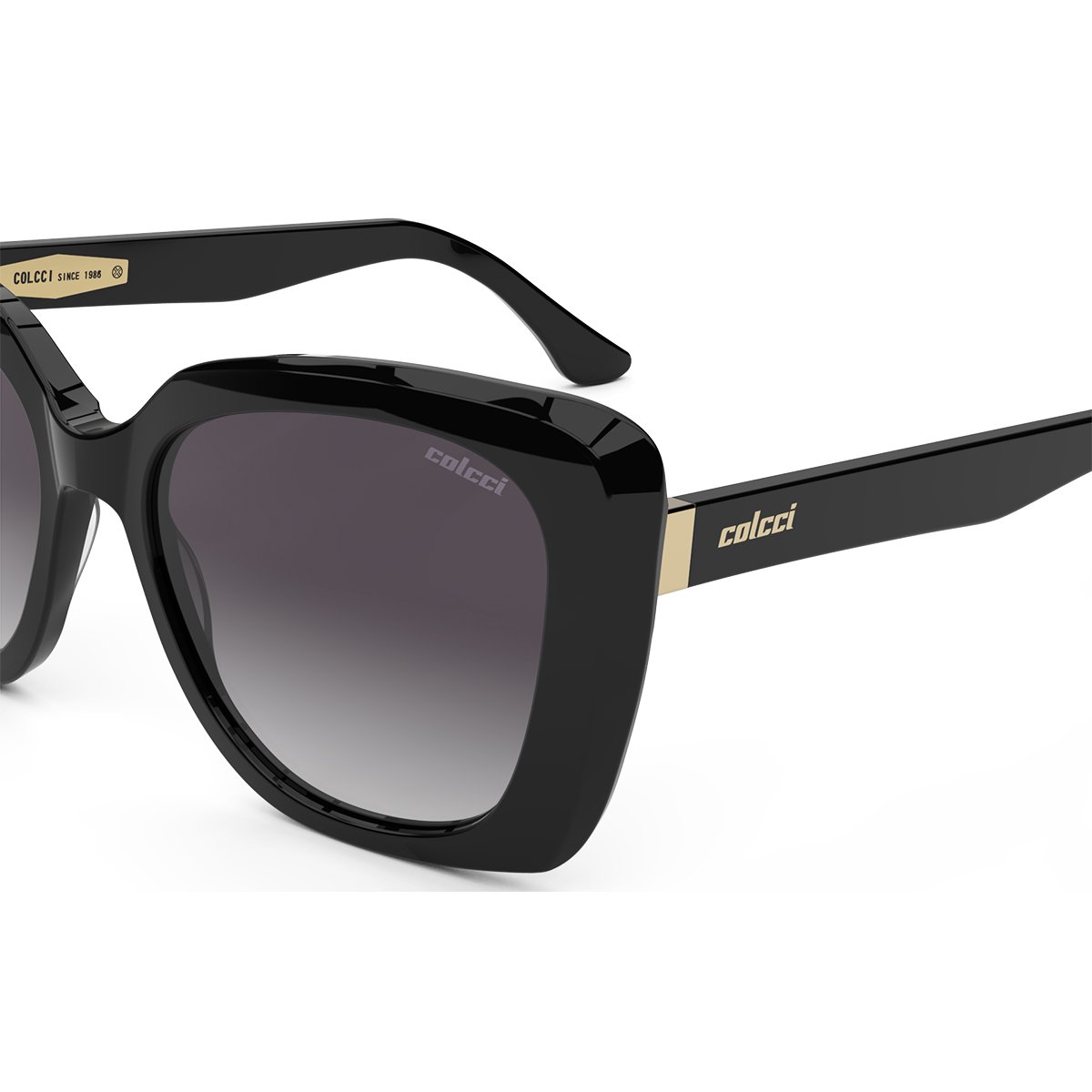 Oculos Solar Colcci Alexia C0181a0233 Preto Brilho Lente Cinza Degrade Preto 3
