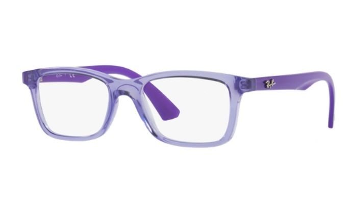 Armacao Oculos Infantil Ray Ban Junior Rb1562 3688 Lente 48mm Violeta Translucido