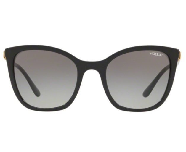 Oculos Solar Vogue Vo5243sb W44/11 53 Preto Brilho Lente Cinza Degrade Preto 2