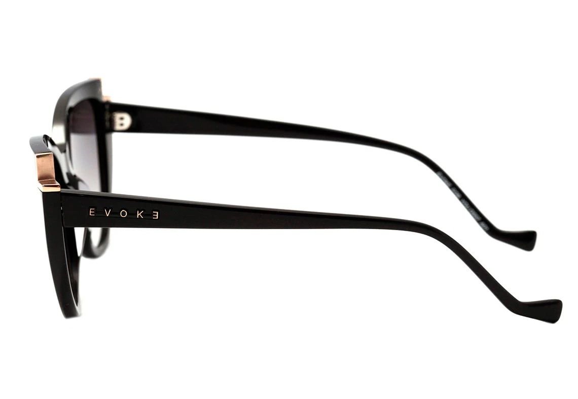 Oculos Solar Evoke For You Ds57 A01 Preto Brilho Lente Cinza Degrade Preto 4