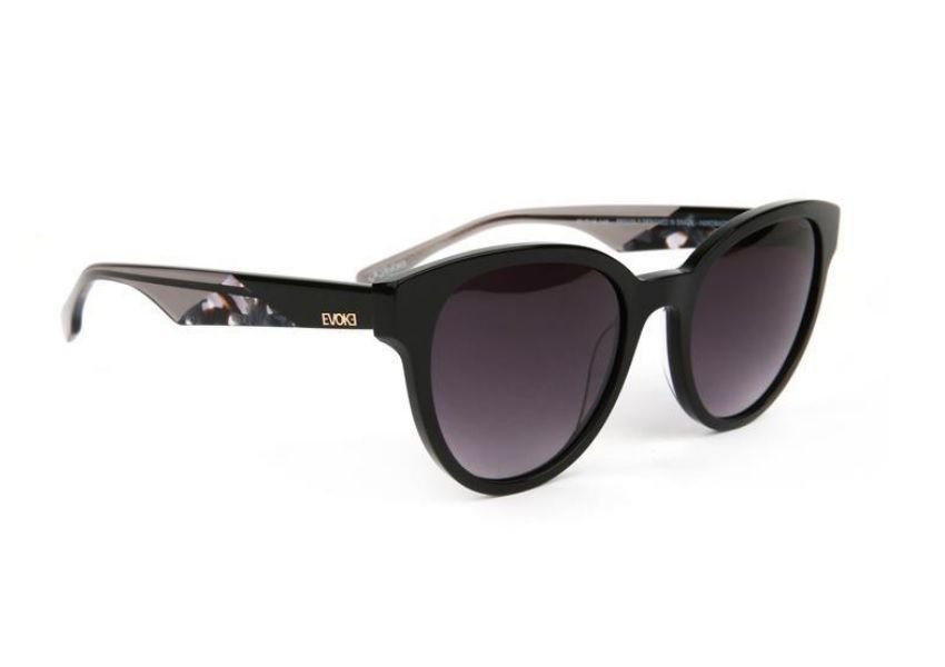 Oculos Solar Evoke Evk 32 A01 Preto Brilho Lente Cinza Degrade Preto 1
