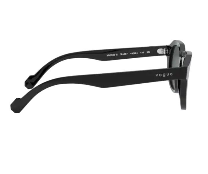 Oculos Solar Vogue Vo5330s W44/87 48 Preto Brilho Lente Cinza Preto 3
