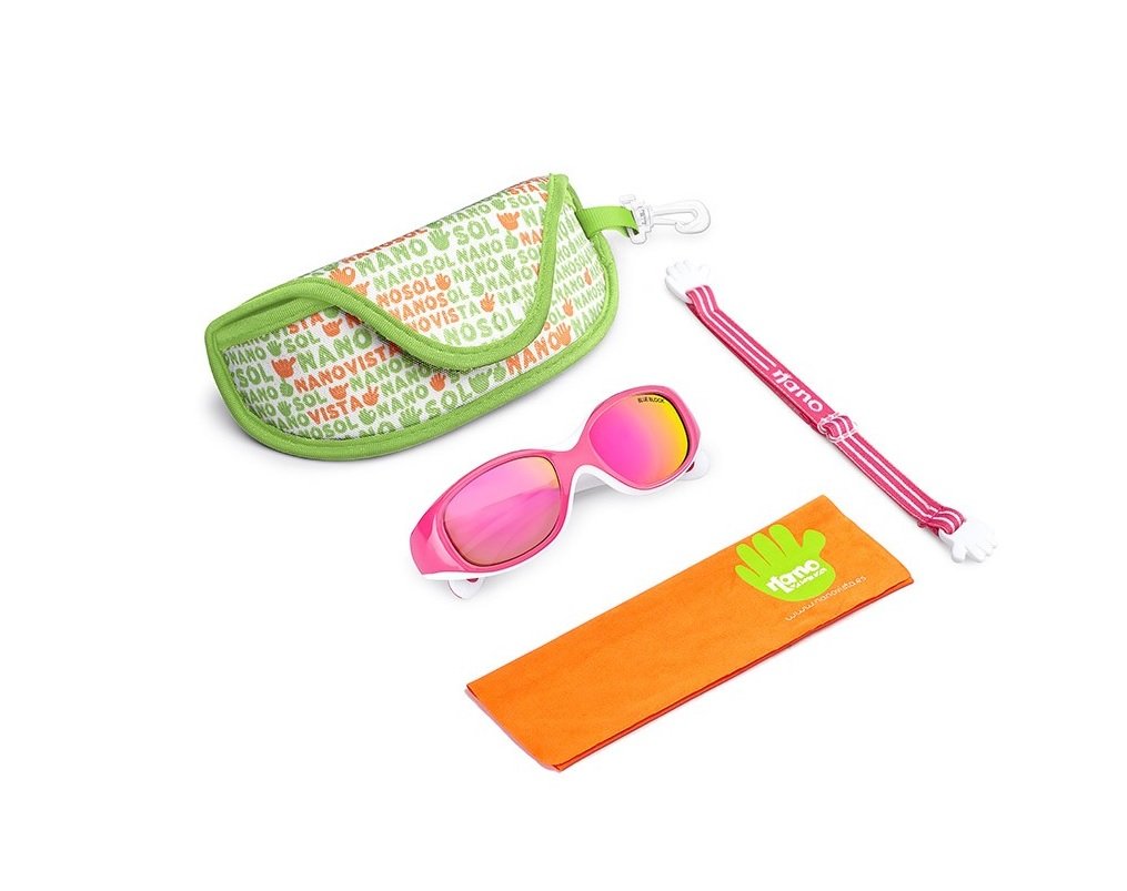 Oculos Solar Nano Vista Kokki M Ns59552 Rosa Lente Rosa Espelhada Polarizada 2 A 4 Anos Rosa 5